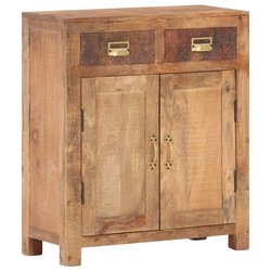 Sideboard 65 x 30 x 75 cm Massives Raues Mangoholz
