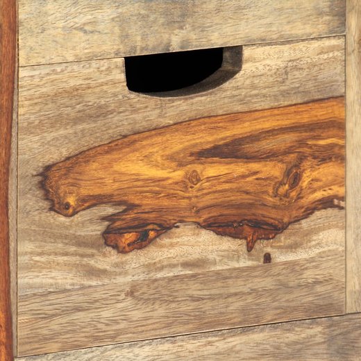 Sideboard Grau 100 x 30 x 50 cm Massivholz