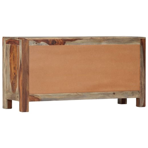 Sideboard Grau 100 x 30 x 50 cm Massivholz