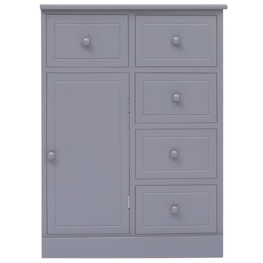 Sideboard mit 10 Schubladen Grau 1133079 cm Holz