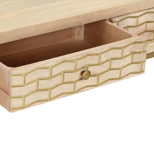 Konsolentisch Golden 90  30  75 cm Massivholz Mango
