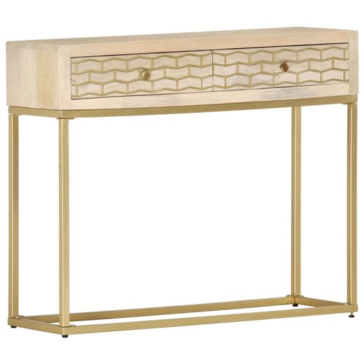 Konsolentisch Golden 90  30  75 cm Massivholz Mango