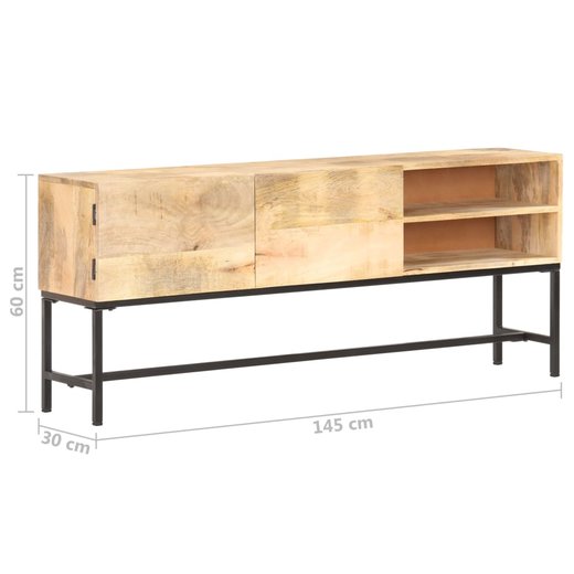 Sideboard 145x30x60 cm Mango Massivholz