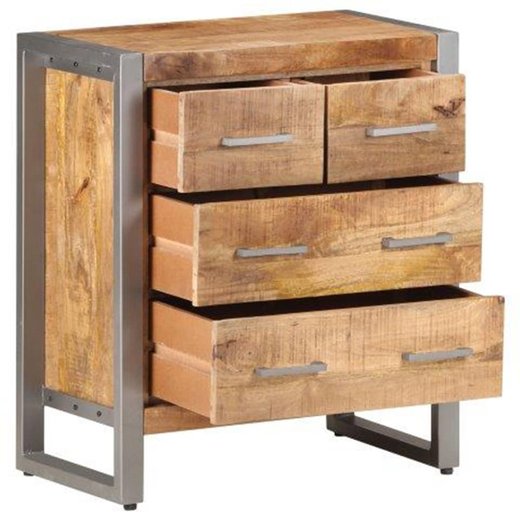 Sideboard 60x35x70 cm Raues Mangoholz