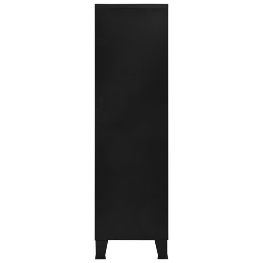 Kleiderschrank Industriell Schwarz 9040140 cm Stahl
