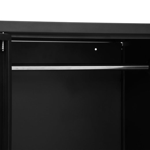 Kleiderschrank Industriell Schwarz 9040140 cm Stahl