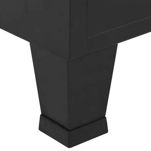Kleiderschrank Industriell Schwarz 9040140 cm Stahl