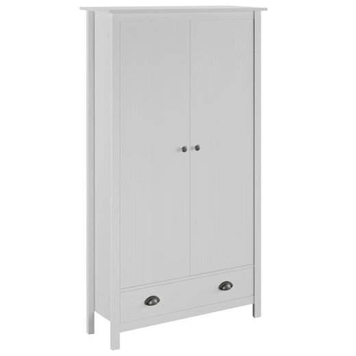 Kleiderschrank mit 2 Tren Hill Range Wei 89x50x170 cm Kiefer