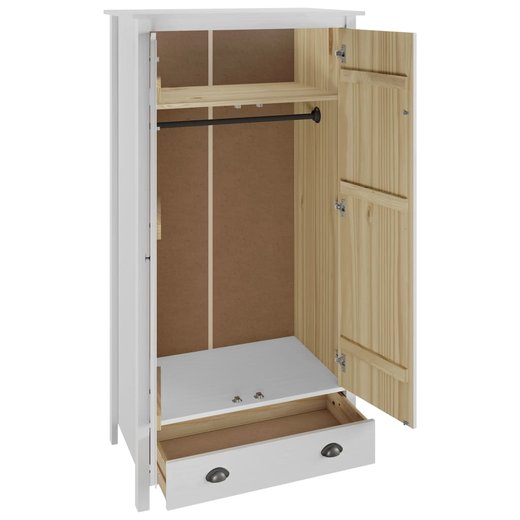 Kleiderschrank mit 2 Tren Hill Range Wei 89x50x170 cm Kiefer