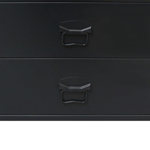 Schubladenschrank Metall Industrie-Stil 78 x 40 x 93 cm Schwarz