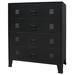 Schubladenschrank Metall Industrie-Stil 78 x 40 x 93 cm...