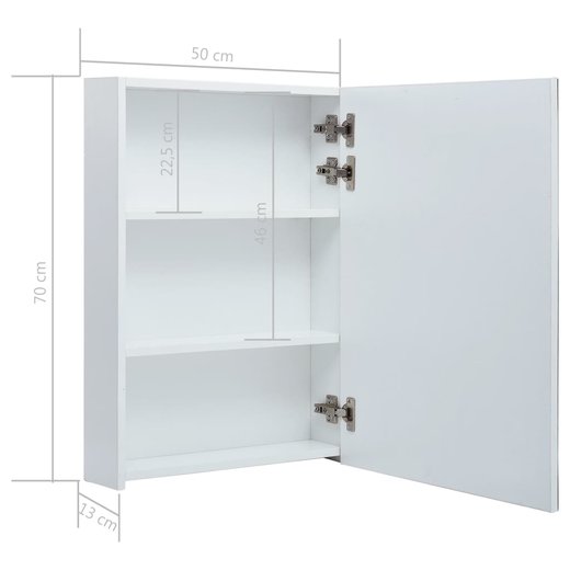LED-Bad-Spiegelschrank 50 x 13 x 70 cm