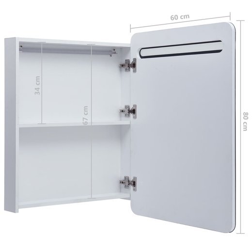 LED-Bad-Spiegelschrank 60 x 11 x 80 cm