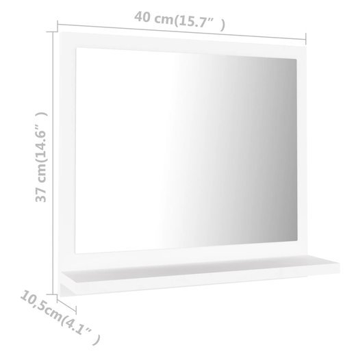 Badspiegel Wei 40x10,5x37 cm Spanplatte