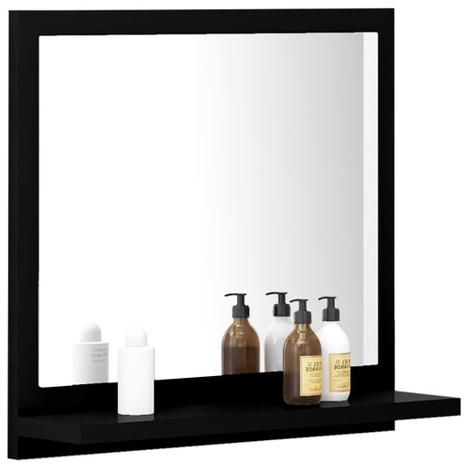 Badspiegel Schwarz 40x10,5x37 cm Spanplatte
