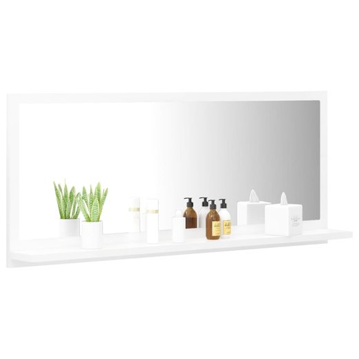 Badspiegel Wei 90x10,5x37 cm Spanplatte