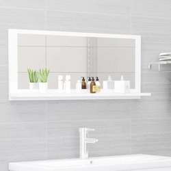 Badspiegel Wei 90x10,5x37 cm Spanplatte