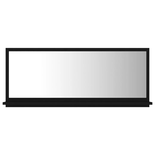 Badspiegel Schwarz 90x10,5x37 cm Spanplatte