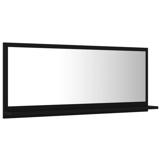 Badspiegel Schwarz 90x10,5x37 cm Spanplatte