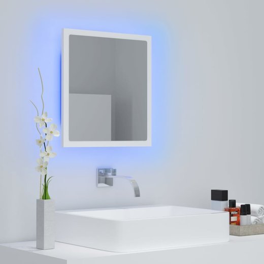 LED-Badspiegel Wei 40x8,5x37 cm Spanplatte