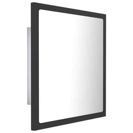 LED-Badspiegel Grau 40x8,5x37 cm Spanplatte