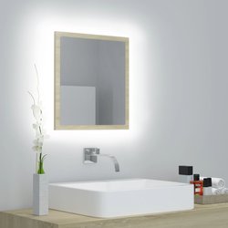 LED-Badspiegel Sonoma-Eiche 40x8,5x37 cm Spanplatte
