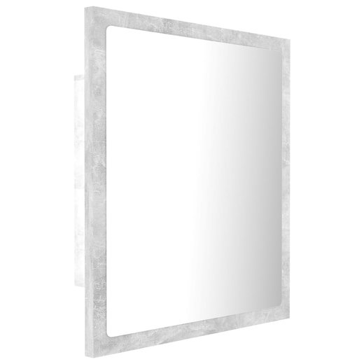 LED-Badspiegel Betongrau 40x8,5x37 cm Spanplatte