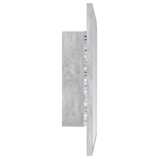 LED-Badspiegel Betongrau 40x8,5x37 cm Spanplatte