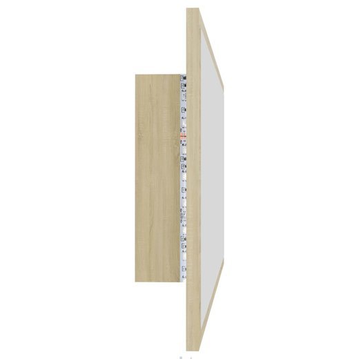 LED-Badspiegel Sonoma-Eiche 90x8,5x37 cm Spanplatte