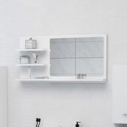 Badspiegel Wei 90x10,5x45 cm Spanplatte