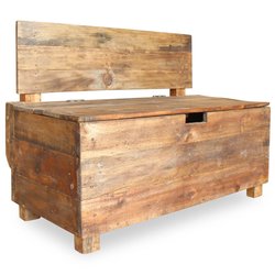 Sitzbank Altholz Massiv 86 x 40 x 60 cm