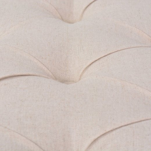 Bank Leinen Massivholz 150 x 40 x 48 cm Cremewei