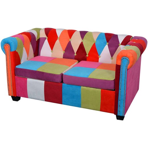 Chesterfield Sofa 2-Sitzer Stoff