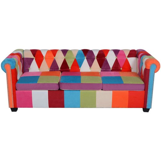 Chesterfield Sofa 3-Sitzer Stoff