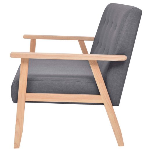 2-Sitzer Sofa Stoff Dunkelgrau