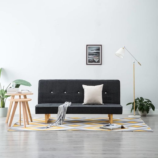 Schlafsofa Stoff Dunkelgrau