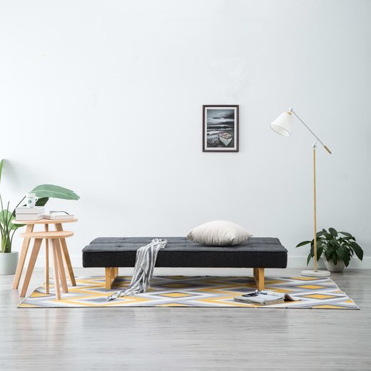 Schlafsofa Stoff Dunkelgrau