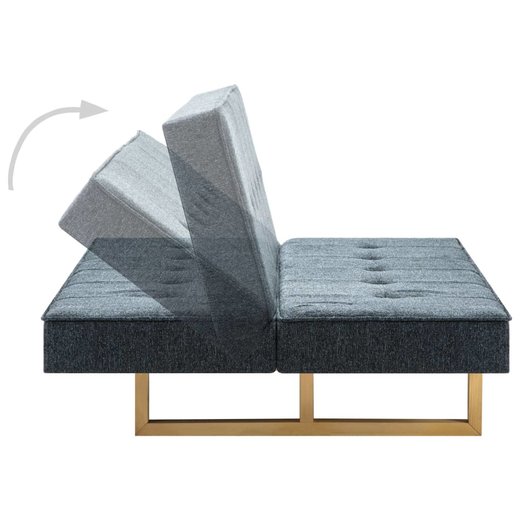 Schlafsofa Stoff Dunkelgrau