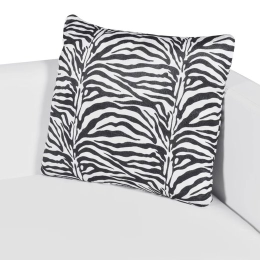 Sofa-Set Kunstleder 3-Sitzer + 2-Sitzer Wei