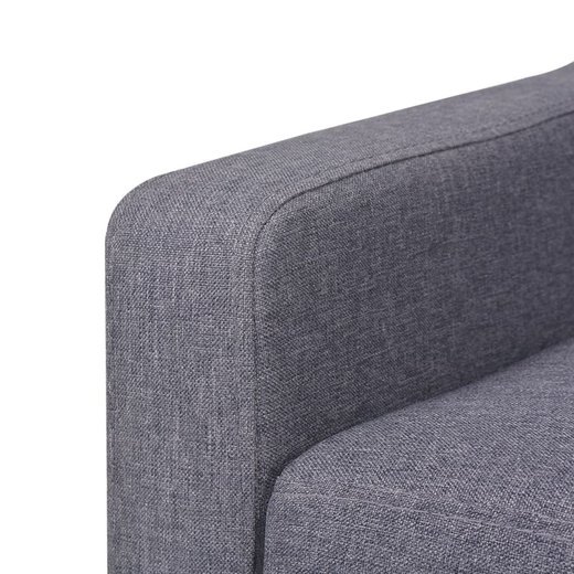 Sofa-Set 2-tlg. Stoff Grau