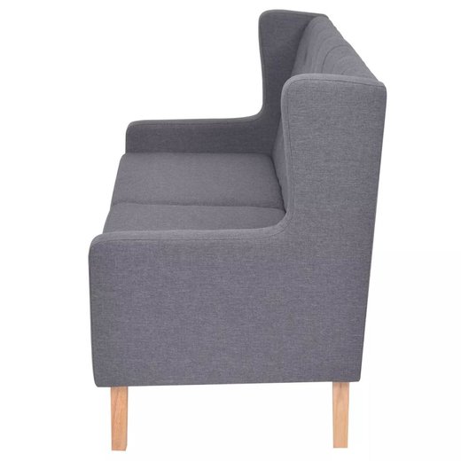 Sofa-Set 2-tlg. Stoff Grau