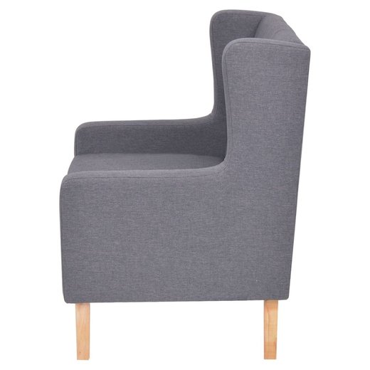 Sofa-Set 3-tlg. Stoff Grau
