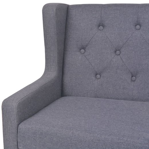 Sofa-Set 3-tlg. Stoff Grau
