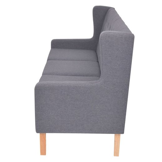 Sofa-Set 3-tlg. Stoff Grau