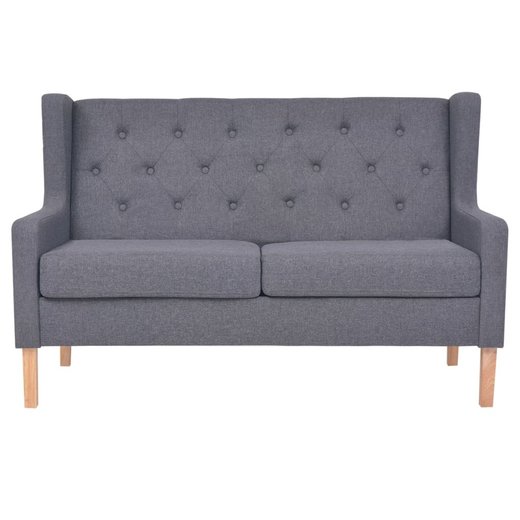 Sofa-Set 3-tlg. Stoff Grau