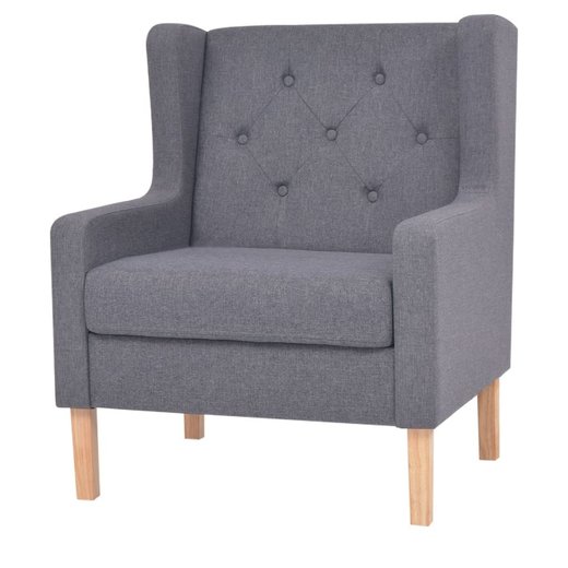 Sofa-Set 3-tlg. Stoff Grau