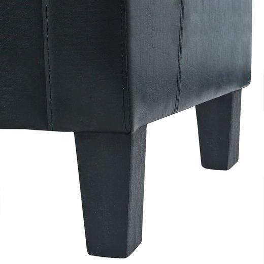 Sofa-Set 2-tlg. Kunstleder Schwarz