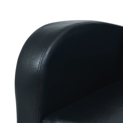 Sofa-Set 2-tlg. Kunstleder Schwarz