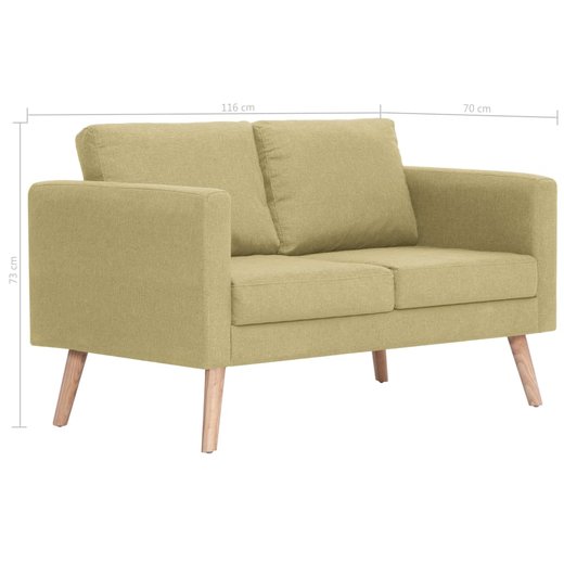 2-Sitzer-Sofa Stoff Grn