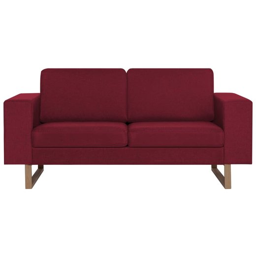 2-Sitzer-Sofa Stoff Weinrot